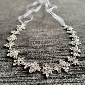 David’s Bridal silver hair piece / headband